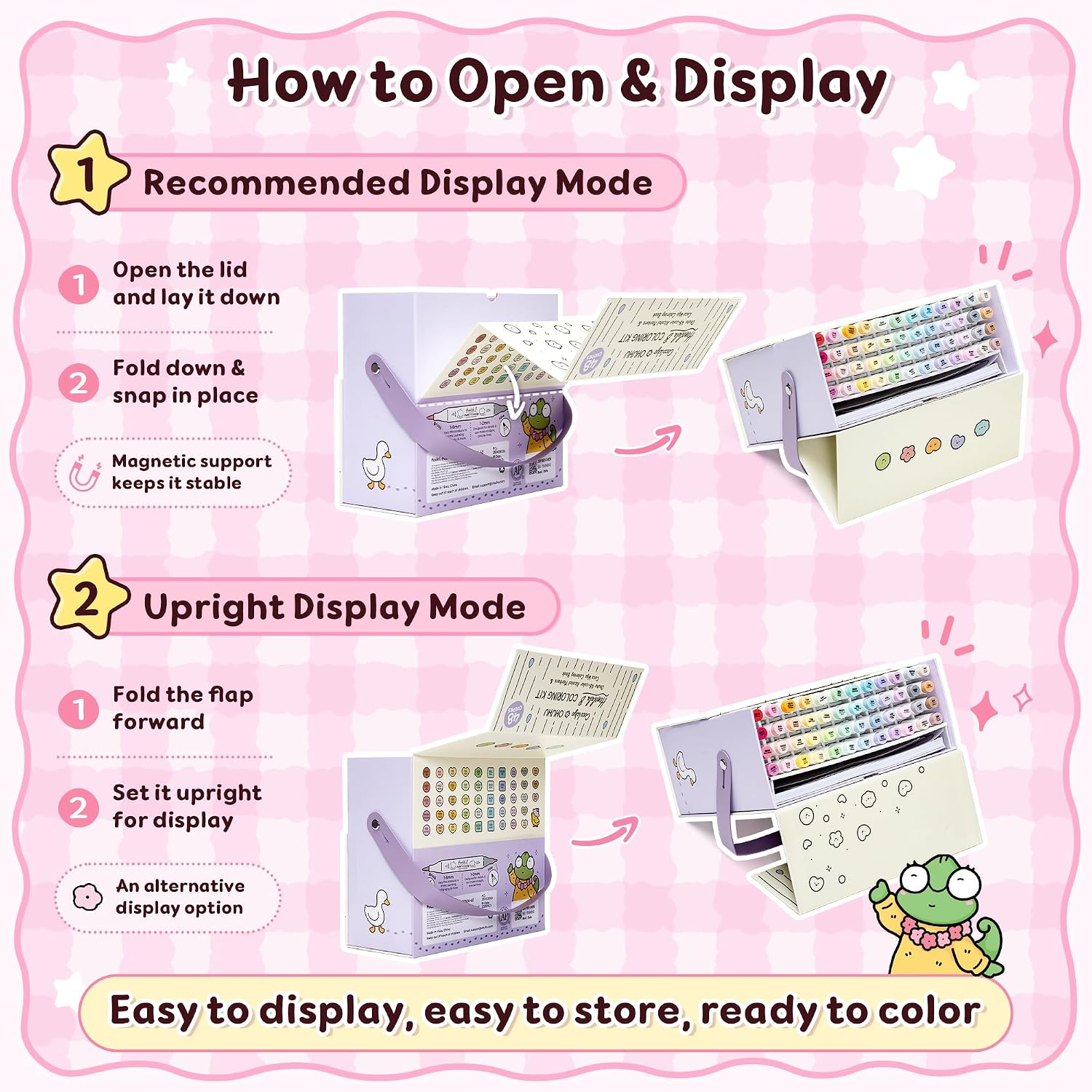 Ohuhu × Coco Wyo Coloring Set 48 Alcohol Markers& Coloring Book Brush& Fine thumbnail 4